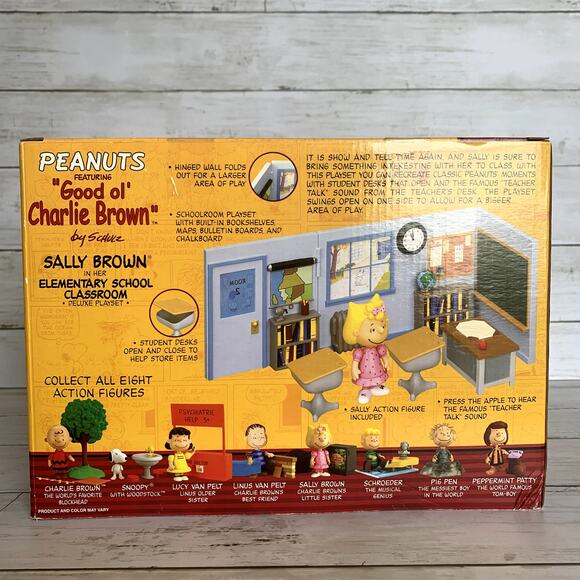 Peanuts Sally Brown Elementary School Classroom Deluxe Playset NIB Set of 2 - Picture 12 of 12